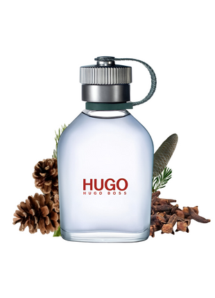 Hugo by Hugo Boss men's perfume bottle, featuring a sleek design and signature branding.