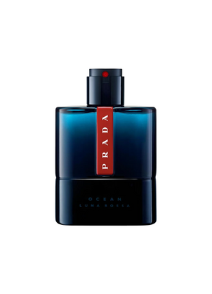Prada Luna Rossa Ocean perfume for men, featuring a sleek bottle design and ocean-inspired fragrance notes.