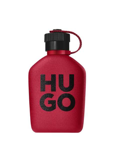Hugo Red Intense by Hugo Boss men's perfume bottle with a sleek design and vibrant red accents.