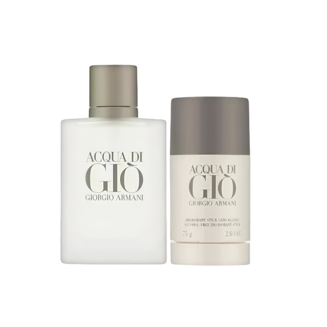 ACQUA DI GIO 2 PCS. GIFT SET: 3.4OZ EDT  2.5OZ DEO. STICK .