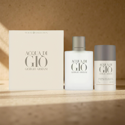 ACQUA DI GIO 2 PCS. GIFT SET: 3.4OZ EDT  2.5OZ DEO. STICK .