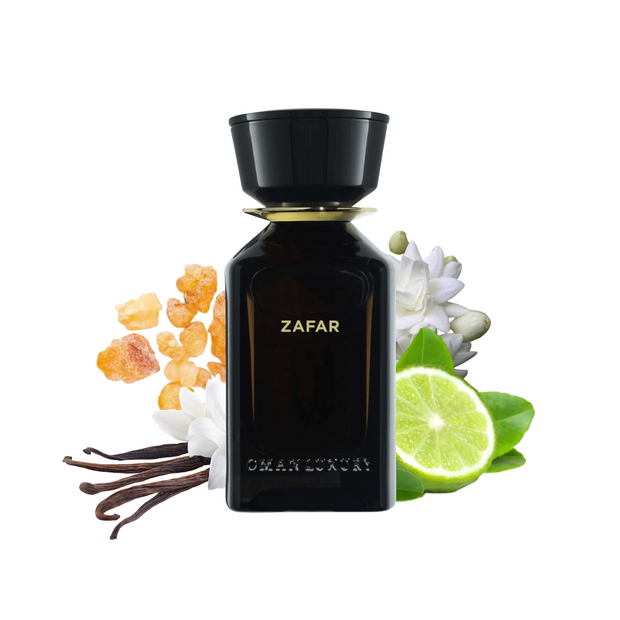 Omanluxury Zafar (U) 3.4 Oz perfume bottle with elegant design, showcasing luxury fragrance.