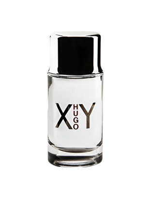 HUGO XY by HUGO BOSS men's perfume bottle with sleek design and fresh fragrance notes.