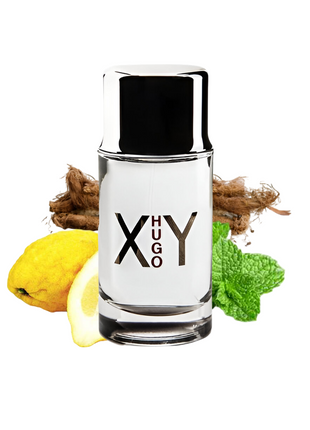 HUGO XY by HUGO BOSS men's perfume bottle with sleek design and fresh fragrance notes.