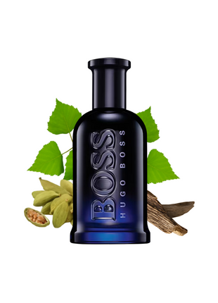BOSS Bottled Night by Hugo Boss perfume for men, featuring a sleek bottle design and a captivating scent profile.