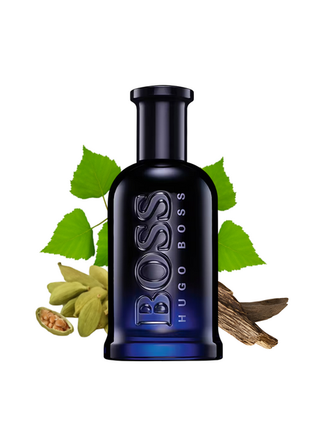 BOSS Bottled Night by Hugo Boss perfume for men, featuring a sleek bottle design and a captivating scent profile.