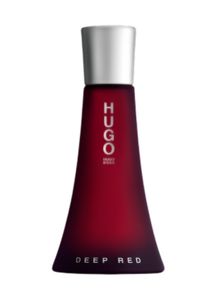Hugo Deep Red by Hugo Boss women's perfume bottle with elegant design and vibrant red accents.