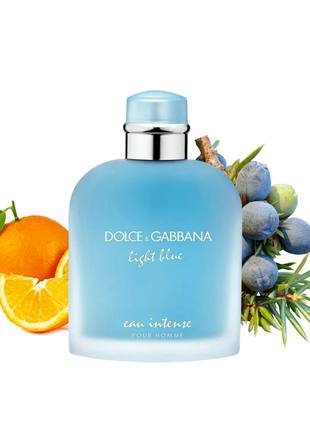 Light Blue Eau Intense Pour Homme by Dolce & Gabbana - Men's fragrance with fresh citrus and aquatic notes in elegant packaging.