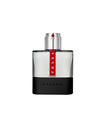 Prada Luna Rossa Carbon perfume for men in sleek black bottle with silver accents
