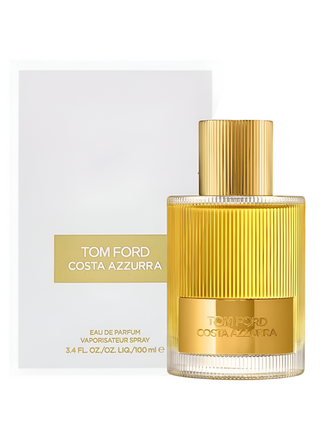 Tom Ford Costa Azzurra, Tom Ford unisex perfume, Costa Azzurra Eau de Parfum, Mediterranean fragrance, luxury unisex scent, woody aromatic perfume, long-lasting designer perfume, coastal-inspired fragrance, Tom Ford perfume for men and women, beachy luxury scent.

