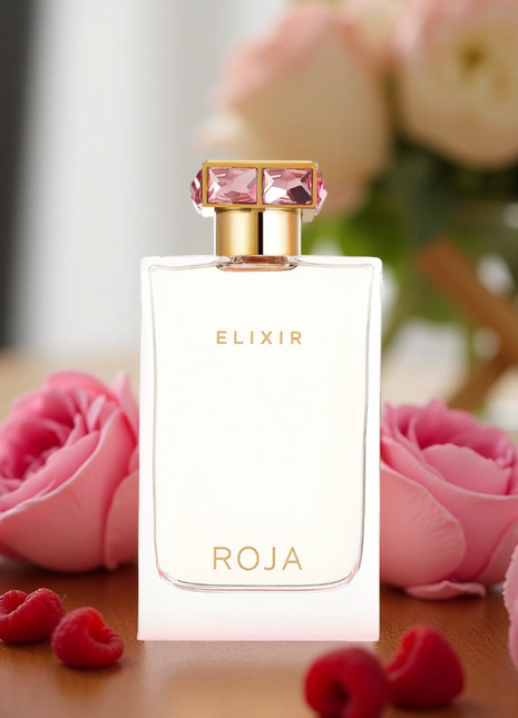 Roja Parfums Elixir Pour Femme, Roja Dove perfume for women, luxury perfume for her, long-lasting Eau de Parfum, floral woody fragrance, premium women’s perfume, Roja Elixir perfume, elegant perfume for evening wear, best luxury fragrance for women, sensual women’s scent.
