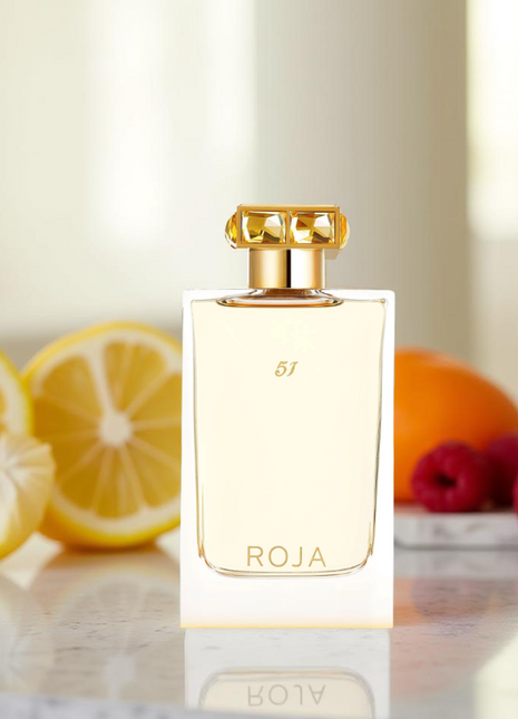 Roja Parfums 51, Roja Dove perfume, luxury women’s perfume, amber floral fragrance, long-lasting Eau de Parfum, niche perfume for women, elegant fragrance, Roja Parfums for her, luxury floral scent, best Roja Parfums for women.
