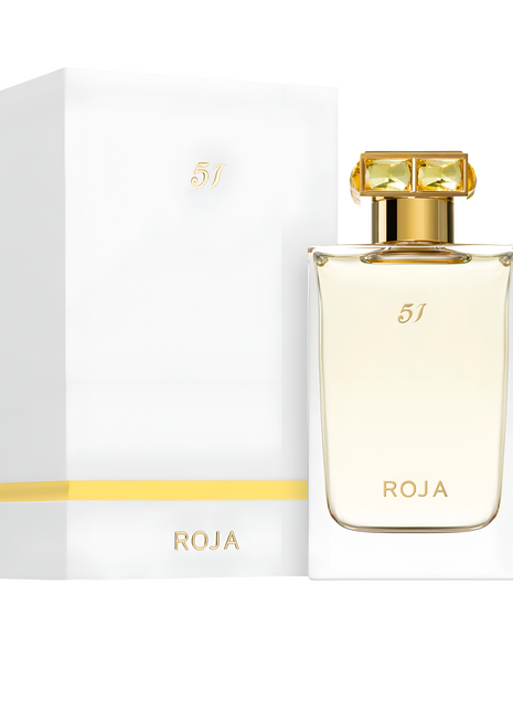 Roja Parfums 51, Roja Dove perfume, luxury women’s perfume, amber floral fragrance, long-lasting Eau de Parfum, niche perfume for women, elegant fragrance, Roja Parfums for her, luxury floral scent, best Roja Parfums for women.
