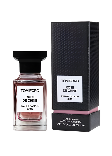 Tom Ford Rose De Chine, Tom Ford Private Blend, Rose De Chine EDP, Tom Ford perfume, luxury fragrance, unisex perfume, designer perfume, long-lasting scent, floral oriental fragrance, Chinese rose perfume, myrrh and tonka bean, sophisticated fragrance, evening wear perfume, sensual unisex scent, Tom Ford Eau de Parfum 1.7 Oz.