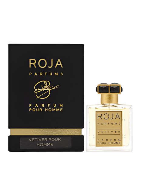 Roja Parfums Vetiver Pour Homme, Roja Dove Vetiver, luxury men’s perfume, long-lasting men’s fragrance, niche perfume, elegant vetiver scent, woody masculine fragrance, citrus vetiver cologne, Roja Parfums 1.7 oz, best vetiver perfume, luxury men’s cologne, sophisticated men’s fragrance, timeless masculine scent.
