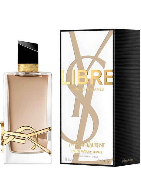 Yves Saint Laurent Libre Flowers and Flames, YSL Libre Flowers and Flames Eau de Parfum, Libre Flowers and Flames perfume, YSL Libre EDP 3 oz, YSL women’s perfume, YSL floral perfume, luxury perfume for women, long-lasting YSL fragrance, Libre by Yves Saint Laurent, Yves Saint Laurent women’s fragrance collection, YSL Libre perfume for her.
