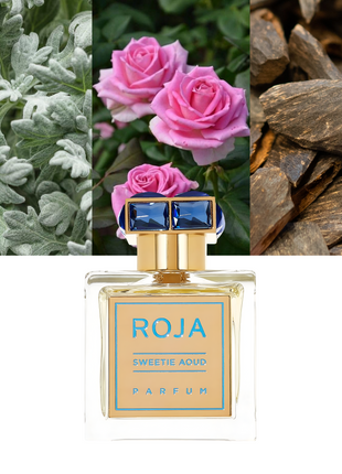 Roja Parfums Sweetie Aoud, unisex fragrance, luxury perfume, niche fragrance, long-lasting perfume, gourmand aoud scent, elegant perfume for men and women, Roja Parfums collection, oriental perfume, high-end fragrance, agarwood perfume.

